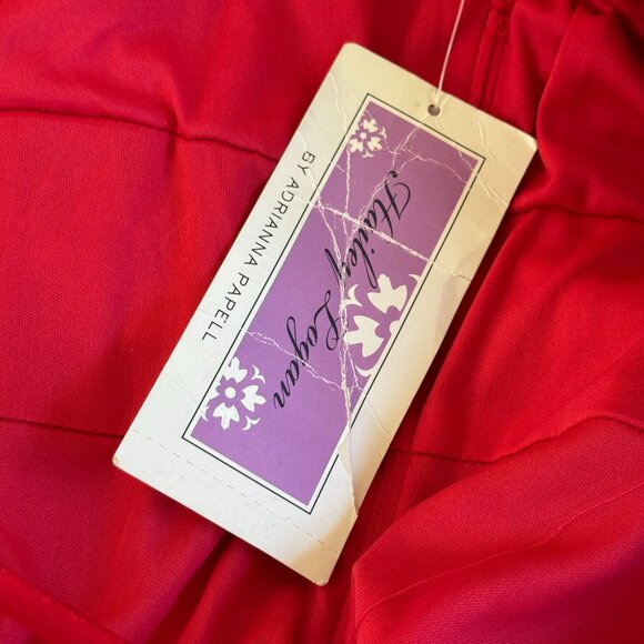 Adrianna Papell Hailey Logan Red Formal Gown Size 11/12 Rhinestone Prom y2k - Picture 12 of 12